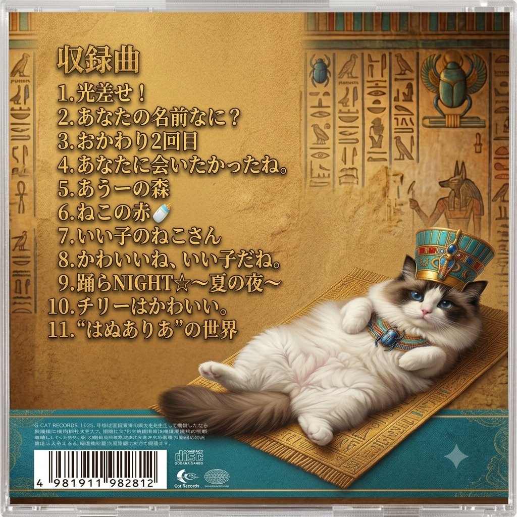 chilly___man's tweet photo. お猫のことが好きすぎてお猫SONGリリースしました。
もちろん全部歌えます👍
（主が作詞作曲したからです🎤）
この中で、気になる歌はありますか？😂
皆様もお猫SONGありますか？
#猫のいる暮らし𓏲𓎨
#7年間の集大成 https://t.co/RVxkosRZYd