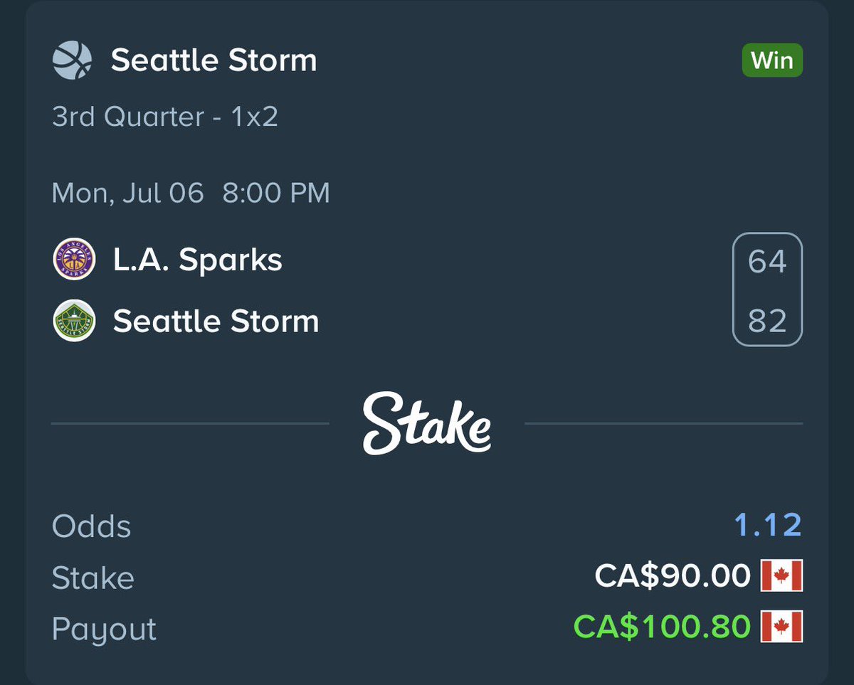 Stakinq's tweet photo. 💸 Money Grows On Trees, They Lied To Us☔️
Good Game Between LA Spakrs & Seattle Storm❗️ Quarters Were Close
#Stake #Kick #Feed #Seattlestorm #LAsparks https://t.co/v1gLKfUWcC