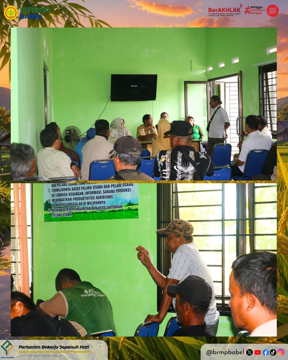 brmpbabel's tweet photo. Bangka Selatan, 7 Juli 2026 – Balai Besar Penerapan Modernisasi Pertanian Kepulauan Bangka Belitung menggelar Sosialisasi Pertanian Modern – Advanced Agriculture System (PM-AAS) di Balai Penyuluhan Pertanian (BPP) Rias, Kecamatan Toboali, Kabupaten Bangka Selatan, Selasa (7/7). https://t.co/vOnzcBckXL