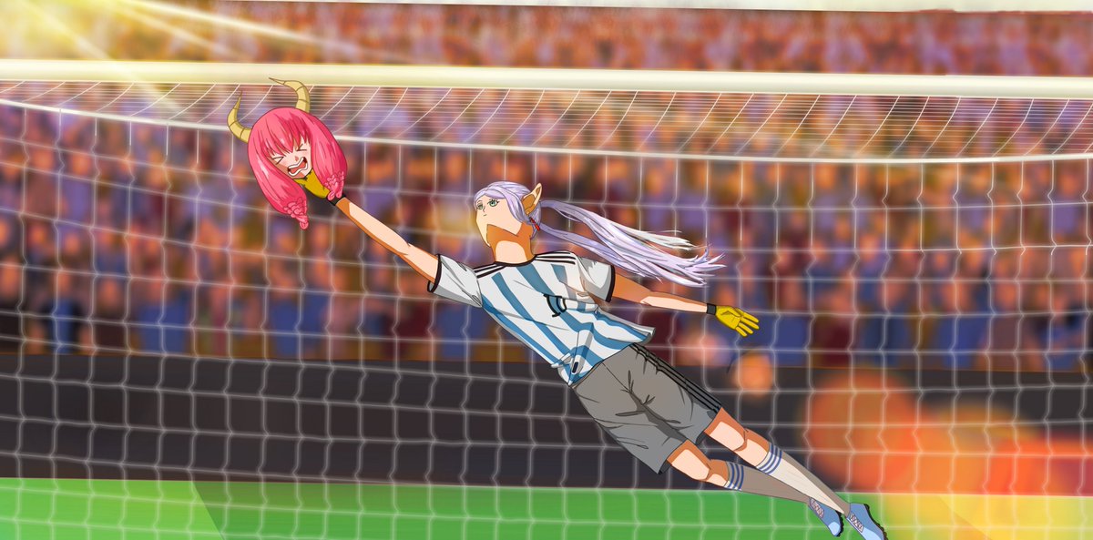 Botok6502's tweet photo. What A Save! 

Wasn't going to do the meme face but the angle was just perfect. 

#Frieren #frierenbeyondjourneysend #フリーレン #葬送のフリーレン #フリーレンFA https://t.co/NCruVgdx2V