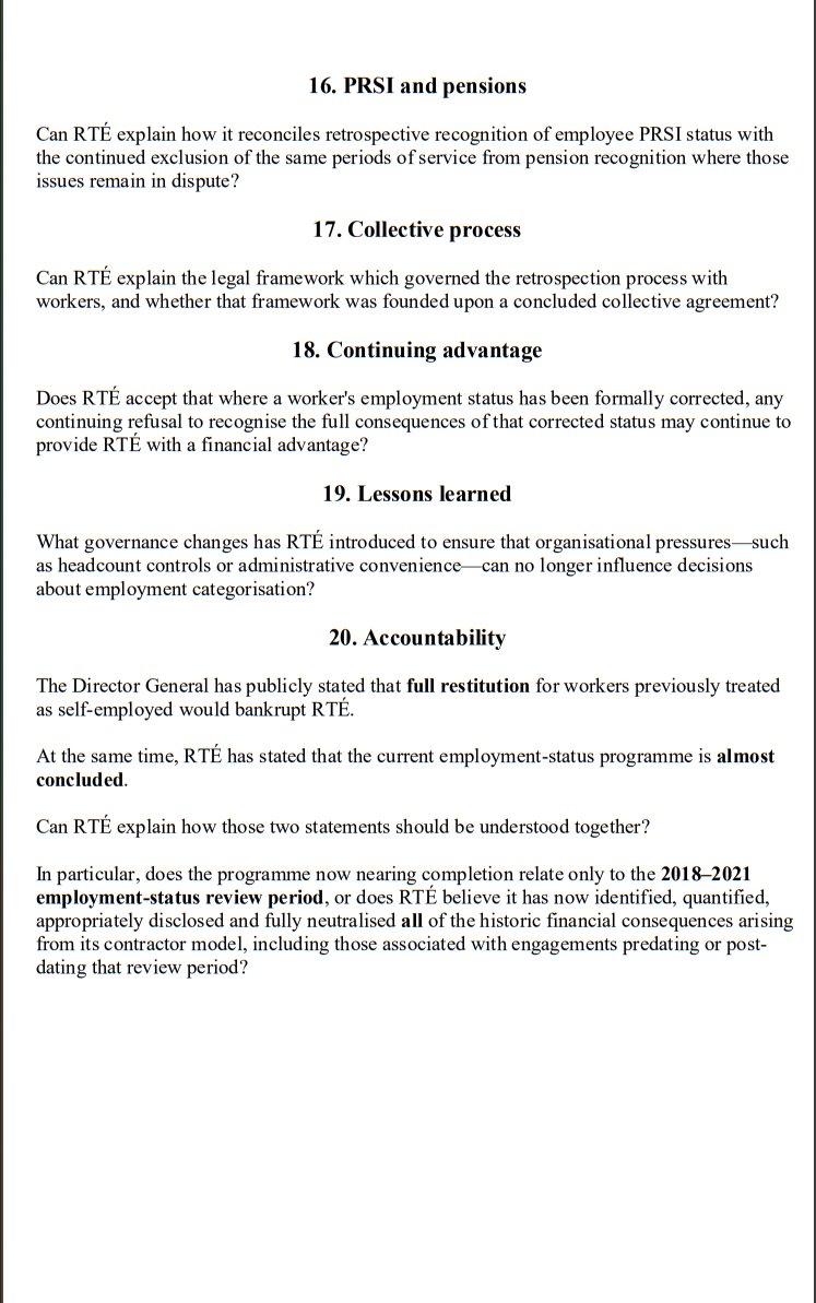 williamhboney1's tweet photo. "20 QUESTIONS FOR RTÉ AT THE #PAC" 

&amp;

"RTÉ at the Public Accounts Committee Cheat Sheet"

9 JULY 2026.

You're welcome. https://t.co/qzG1J21JUK