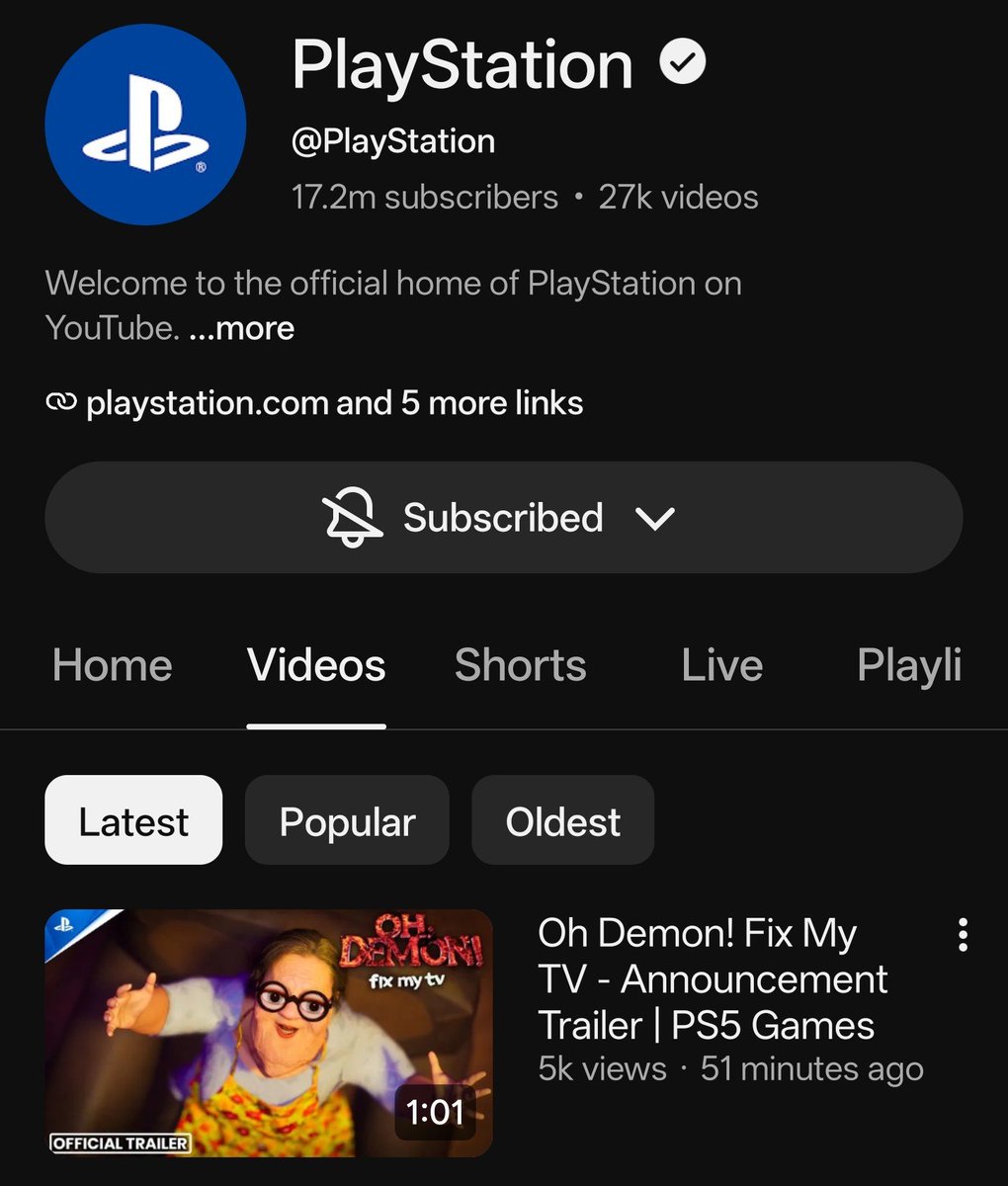 KindredBlade's tweet photo. Sony is avoiding X like the plague. 

But, they're posting freely on YouTube. https://t.co/4m9FrXJita