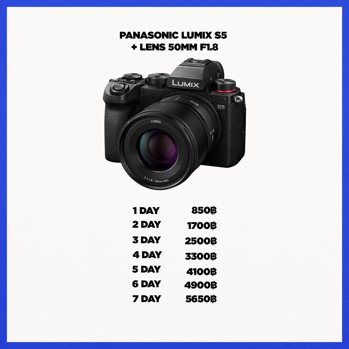 BleusStudio's tweet photo. ✮⋆˙𝐖𝐄𝐋𝐂𝐎𝐌𝐄✮⋆˙
𖹭 ปล่อยเช่ากล้อง Lumix S5 พร้อมเลนส์ 50mm F1.8 สวยๆ &amp;Fullframe camera 𖹭
✈︎ ตจว.เช่า3วันขึ้นไปนะครับ

- "ทักมาสอบถามรายระเอียดใน IB ได้เลยนะครับ" - #เช่ากล้องดิจิตอล #ปล่อยเช่า��ล้อง #เช่ากล้องกรุงเทพ #กล้องFF https://t.co/6L8tuhvcUk