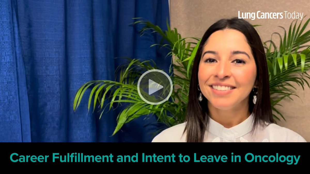 Lung_Cancers's tweet photo. 🌐 What do oncologists say about career fulfillment and intent to leave practice? 

🌟 @COlazagasti joined us at #ASCO26 to unpack survey findings on the topic and what they showed about the importance of balance, support, and sustainability.

➡️ Watch: https://t.co/nyh6ZtoLD2 https://t.co/Hz1Llf5Yw5