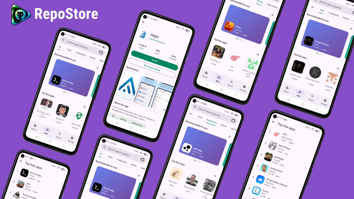 cydia_mriphone's tweet photo. تطبيق RepoStore 
هو متجر تطبيقات لنظام الاندرويد 
مفتوح المصدر يعتمد على GitHub Releases،
 ويتيح لك اكتشاف وتثبيت وتحديث تطبيقات أندرويد المنشورة على GitHub بسهولة، بواجهة شبيهة بمتجر Google Play.  
من أبرز المزايا:
•استعراض التطبيقات الرائجة والمحدثة حديثًا.
•تثبيت أحدث إصدار (APK) مباشرة من GitHub.
•متابعة التحديثات وإشعارك عند توفر إصدار جديد.
•عرض صفحة التطبيق، وملف README، وسجل التغييرات، وإحصائيات المستودع.
• مجاني، مفتوح المصدر، بدون إعلانات أو تتبع.  

إذا كنت تعتمد على التطبيقات مفتوحة المصدر المنشورة على GitHub، فـ RepoStore يوفر تجربة منظمة وسهلة لإدارتها من مكان واحد.  
https://t.co/T2BYVxc6yr