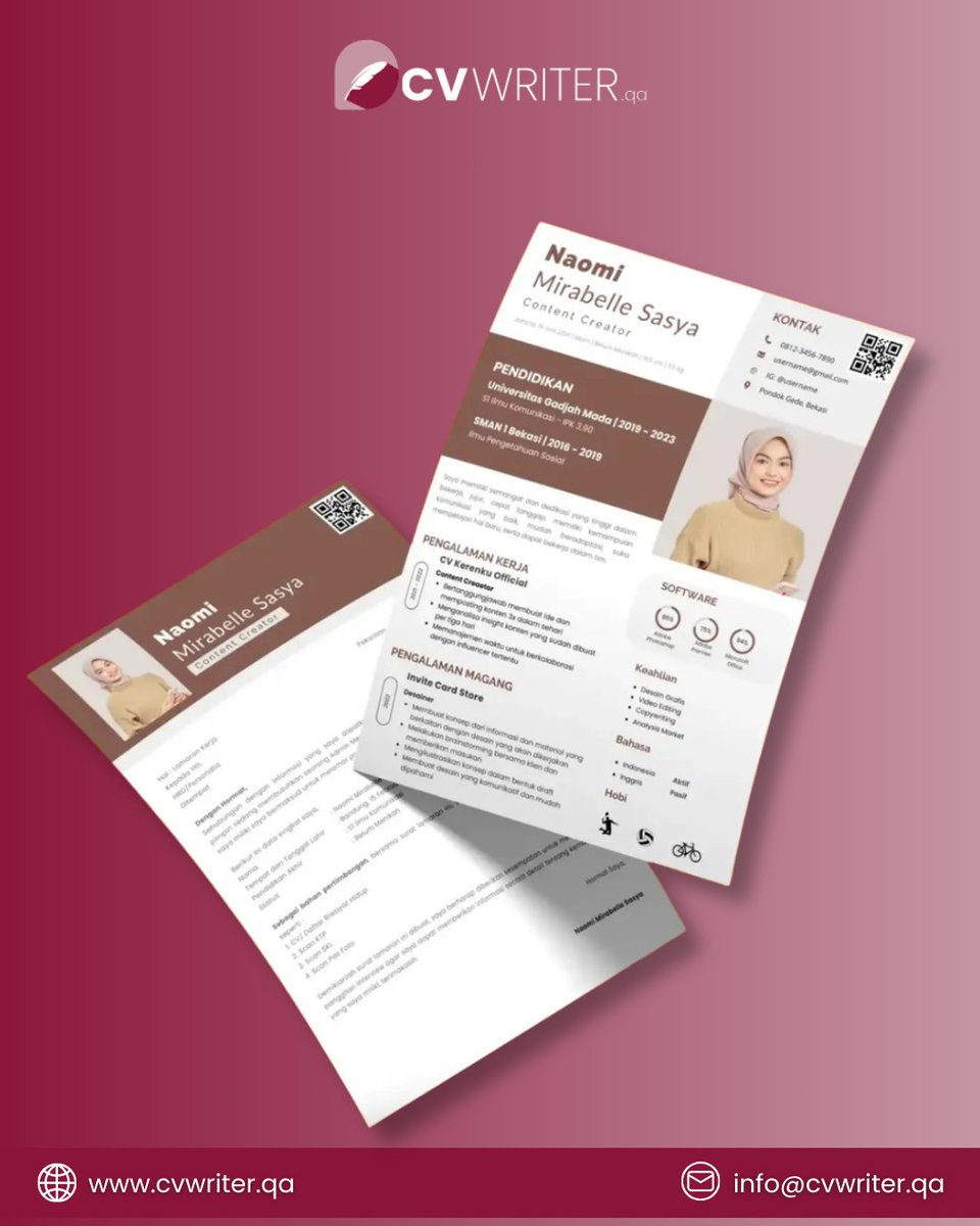 cvwriterqa's tweet photo. Your CV is your first impression before the interview. A clean layout, clear wording, and strong structure can make your experience easier to read and harder to ignore.

Upgrade your CV now.
.
.
.
.
#Resume #cv #JobReady  #Career #cvwriterqatar #qatar https://t.co/Stv8707nLM