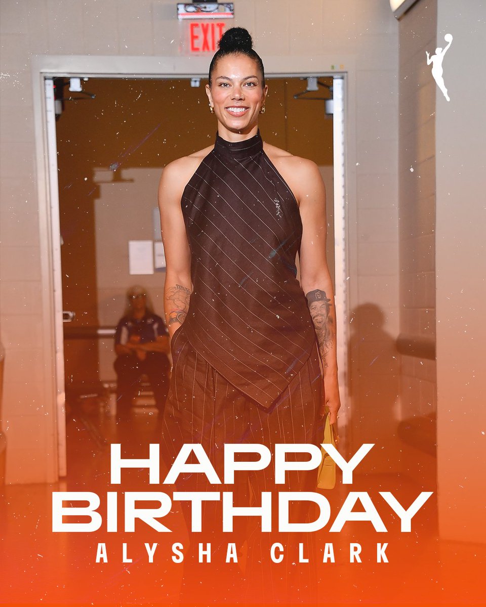 WNBA's tweet photo. Join us in wishing a Happy Birthday to 3x WNBA Champion &amp; 2023 WNBA Sixth Player of the Year, Alysha Clark! 🎉

#WNBABday https://t.co/DBdKMw4Xnq