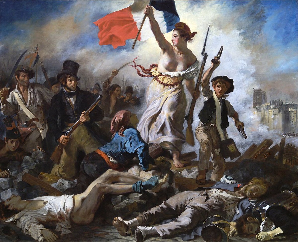 MasterpiecesArc's tweet photo. Liberty Leading the People by Eugène Delacroix (1830) https://t.co/9tWxhyYLWo