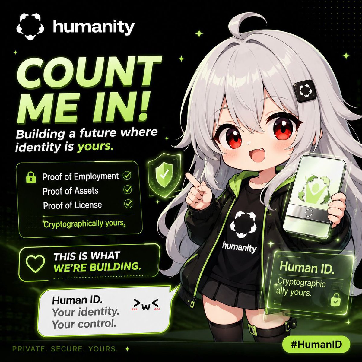 queengestella's tweet photo. Your identity. Your control. Your future.
Because trust begins with ownership. 💚🚀
Join the movement. Join Humanity.
@Humanityprot
#Humanity #HumanID #Privacy #Web3 #OwnYourIdentity https://t.co/ov4Lio8rQB