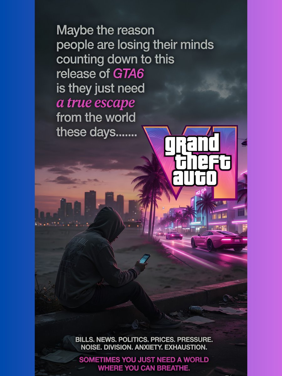 GTA6EndGame's tweet photo. An escape from reality🙂
#waitingforgta6 #gta6 https://t.co/LOJ9NmG14K