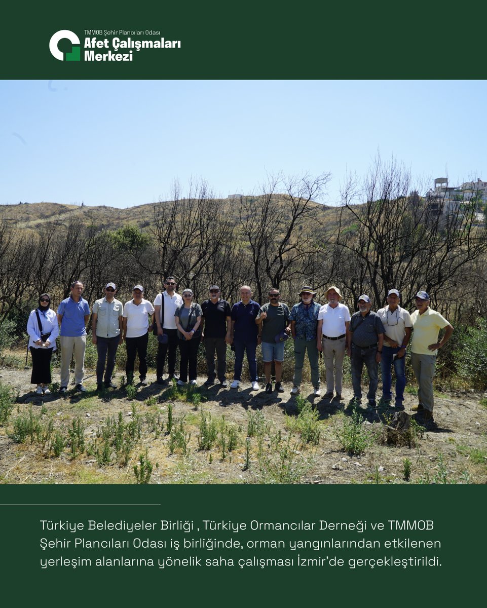SPO1969's tweet photo. TMMOB ŞPO Afet Çalışmaları Merkezi, TBB ve TOD iş birliğiyle İzmir’de saha çalışması gerçekleştirildi! 🗺️🌲

Üniversitelerden akademisyenlerin, belediyelerin ilgili birimlerinin, meslek kuruluşları temsilcilerinin ve orman işletme uzmanlarının katılımıyla yürütülen program kapsamında; yakın dönemde yangından etkilenen Seferihisar (Doğanbey bölgesi) ile yüksek yangın riski barındıran Menderes ilçelerindeki yerleşim alanlarında teknik incelemeler gerçekleştirilmiştir.

Detaylar için: https://t.co/eC4Omowg9G