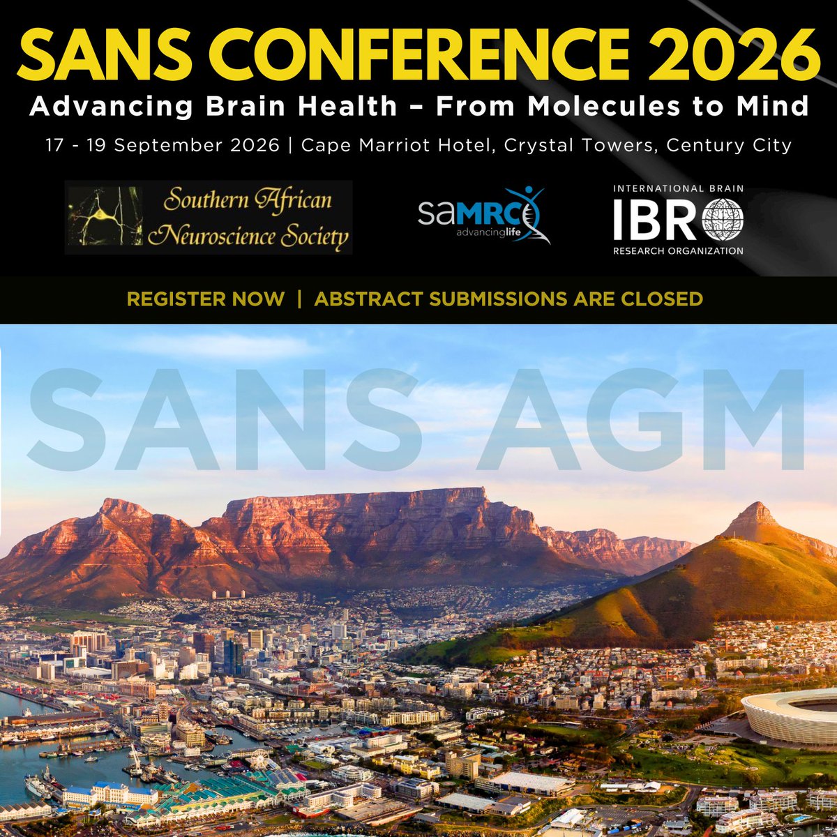 SANeuroSoc's tweet photo. By joining the AGM at the conference, you can strengthen what the society means for its members, what we represent, and what we can achieve together.

Update your membership first: https://t.co/fTktQQM0Ka

Then register for #SANS2026: https://t.co/mB5G48MMT9 https://t.co/XcrmE4fgZa