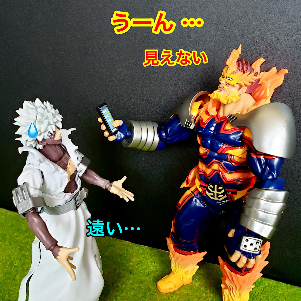 whitegintoki's tweet photo. #オモ写  
#夜のフィギュア撮影会  
#ヒロアカ 
#fig写 
既読スルーは許せんが…
見えない https://t.co/YiSgGe0Rqm