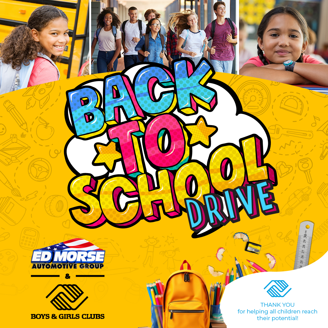 EMMitsubishi's tweet photo. Help local students start the school year with confidence! 📚✏️🎒

From July 6th–31st, donate new school supplies at any participating Ed Morse dealership in support of @BGCA_Clubs. 

Every donation helps local students start the year strong. 💙

#EdMorse #BackToSchoolDrive https://t.co/DBRAo5SxKn