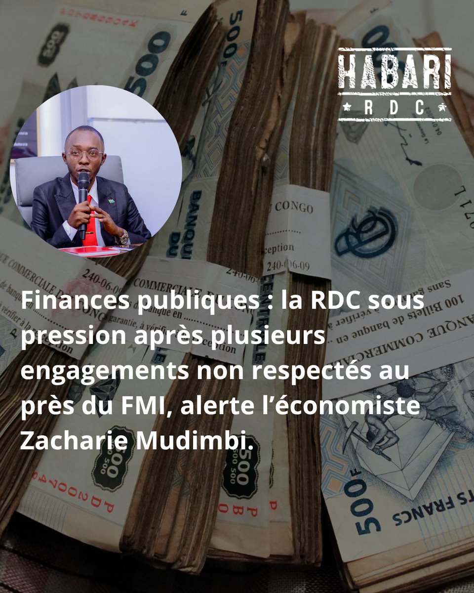 habariRDC's tweet photo. D'après Zacharie Mudimbi, malgré des indicateurs macroéconomiques jugés solides, la République démocratique du Congo n'a pas respecté plusieurs engagements pris avec le Fonds monétaire international (FMI) en 2025. 

Le pays a enregistré un déficit budgétaire supérieur aux prévisions, des dépenses sociales insuffisantes et un recours excessif aux procédures d'urgence, tandis que deux réformes majeures sur la gouvernance des entreprises publiques et la fiscalité restent en retard.

Ces manquements auraient contribué au blocage d'environ 400 millions de dollars d'appuis budgétaires extérieurs et à une forte baisse des financements destinés aux investissements publics. Pour le FMI, la RDC doit désormais renforcer sa discipline budgétaire, accélérer les réformes structurelles et améliorer la gouvernance afin de préserver sa crédibilité financière, maintenir la confiance des partenaires et transformer ses bonnes performances économiques en bénéfices concrets pour la population.