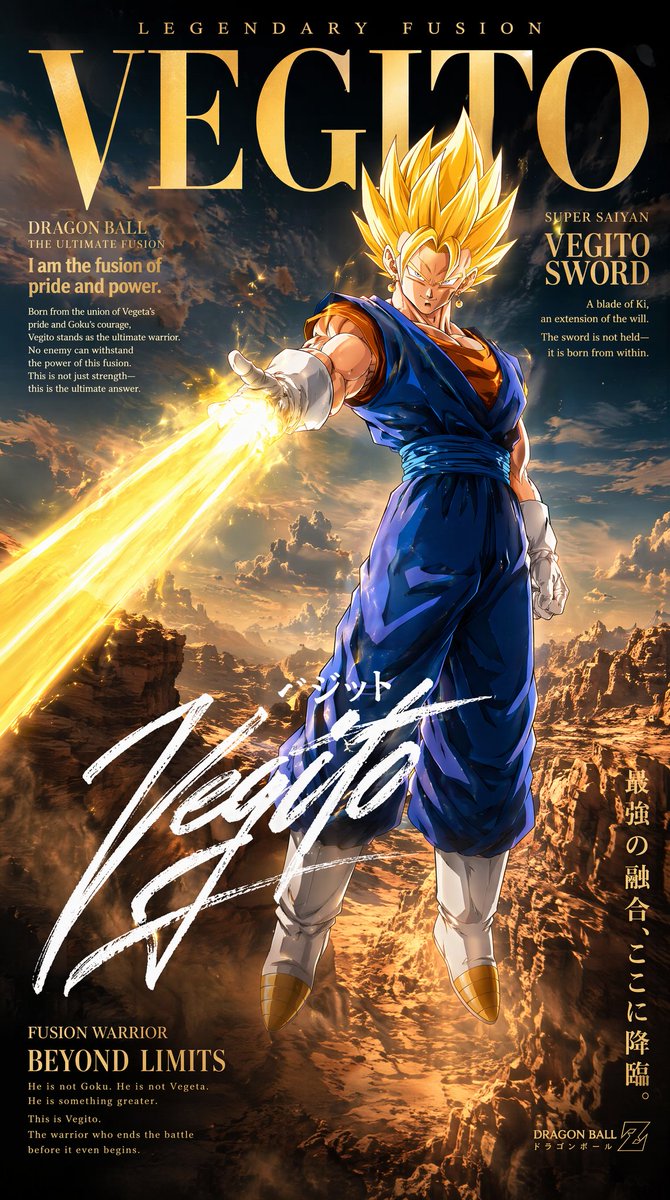 Solaneko555's tweet photo. 『ドラゴンボールZ』より、悟空とベジータがポタラで融合した最強の戦士・ベジットをポスターアート風に表現しました💜

#ドラゴンボール #DragonBall #ドラゴンボールZ #DragonBallZ #ベジット #Vegito #超サイヤ人 #ファンアート #SuperSaiyan  #Fusion #孫悟空 #ベジータ #Anime #AnimeArt https://t.co/DhMfHoKFEe