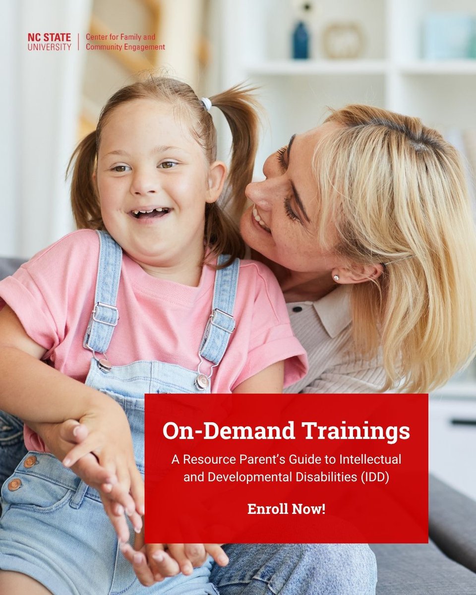 cfacencstate's tweet photo. #TrainingTuesday π A Resource Parentβs Guide to Intellectual and Developmental Disabilities, provides valuable information on IDD
π Learn more: https://t.co/sPoA4vtwtM
#CFACE #ProfessionalDevelopment#IDD #DevelopmentalDisabilities https://t.co/lyUBOlHqz5