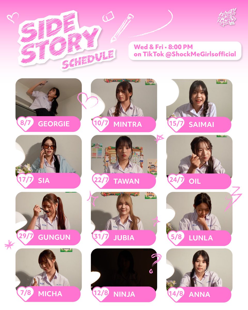 shockmegirls's tweet photo. เซอร์ไพร์สครับ ใครรอกันอยู่บ้าง ˃ᴗ˂♡︎
plot twists don’t end here… side stories are coming 🥺

Side Story | Shock Me Girls 💗⚡️
📅 On-air every Wed &amp; Fri
⏰ 8PM (GMT+7)
📺 https://t.co/XoyjgHJnSk

#ShockMeGirlsTH
#รักช็อตใจยัยช็อตฟีล
#BNK48 #CGM48 https://t.co/V1a59JIVWN