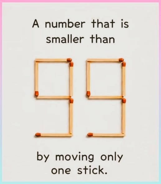 Sundari_6610's tweet photo. A Number that is smaller by moving only 1 stick..! https://t.co/2tPC9KH4Z0