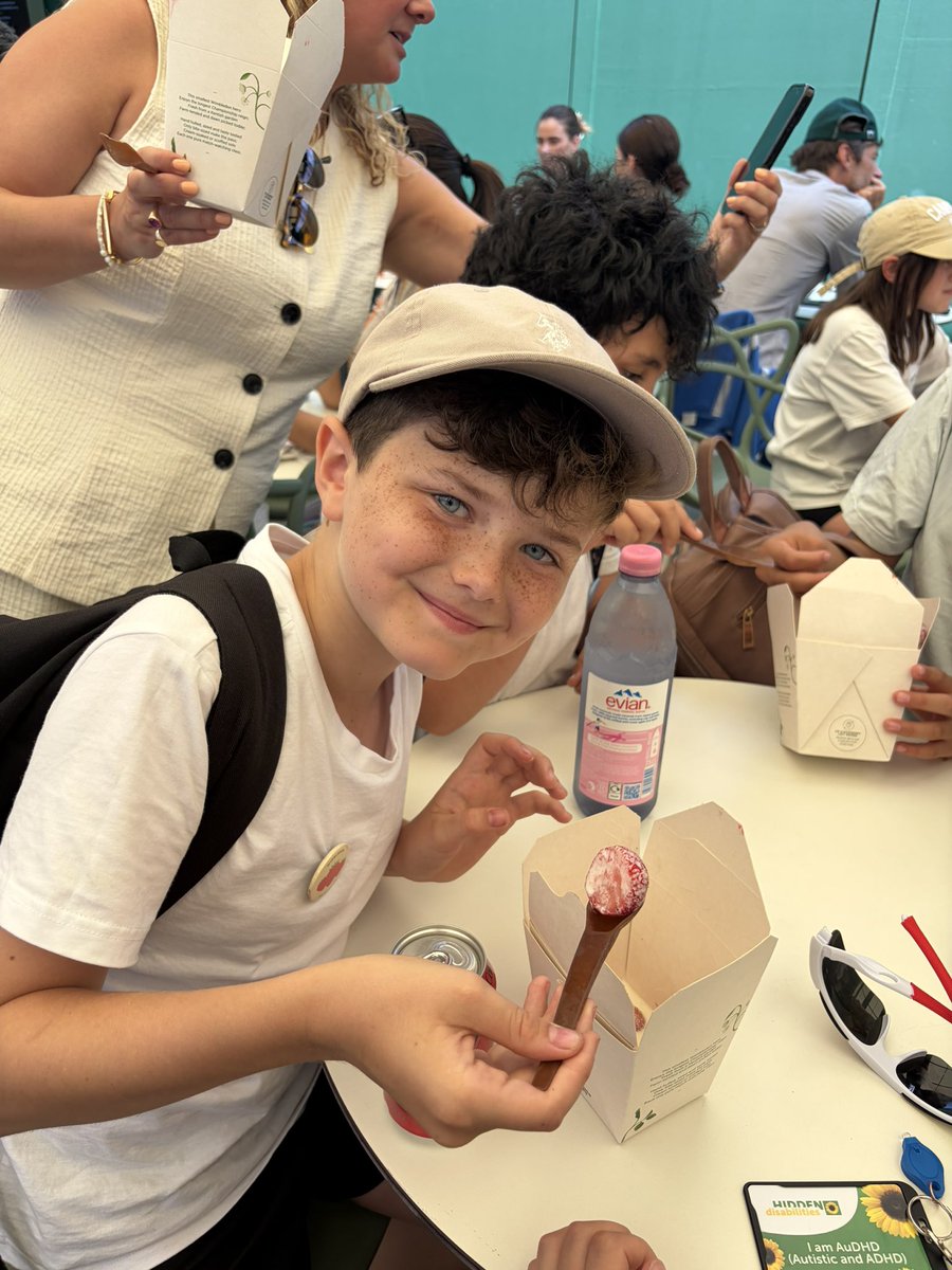 HurstParkSchool's tweet photo. You can't visit Wimbledon without trying the essentials! 🍓

Our Y4/5s just tucked into the world-famous strawberries and cream. Safe to say they approved! 😋 https://t.co/SInZE8znpz
