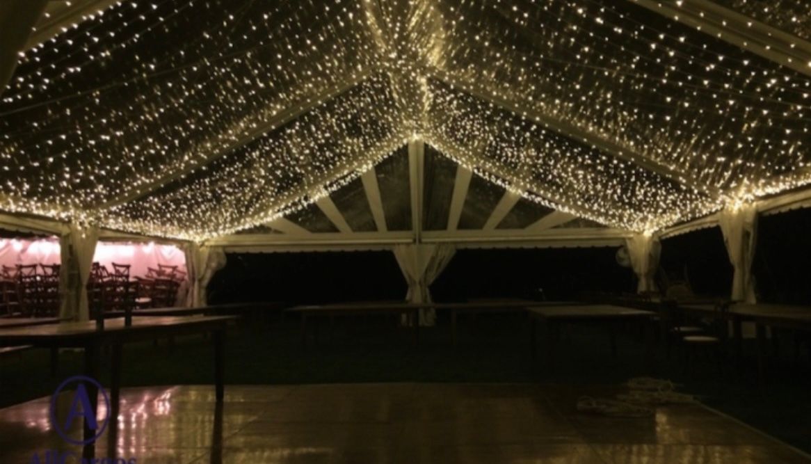 WeddingLighting's tweet photo. String lights look simple. The rigging, power distribution, and backup planning behind them are anything but. That's the part you're actually paying for. https://t.co/0HyNJZrc4N