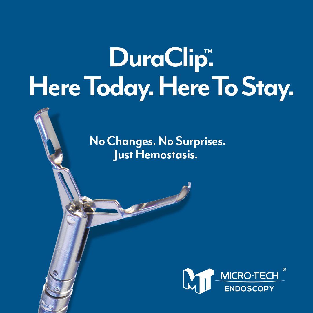 MicroTechEndo's tweet photo. DuraClip™ is now part of the Micro-Tech Endoscopy portfolio.

As the original manufacturer behind the device, we remain committed to the trusted performance clinicians rely on every day. No product changes. Same trusted performance. Backed by a trusted partner committed to supporting customers and the procedures they perform every day.

Learn more about DuraClip™ at Micro-Tech Endoscopy: https://t.co/AXiMZPSgz9

#DuraClip #MicroTechEndoscopy #Hemostasis