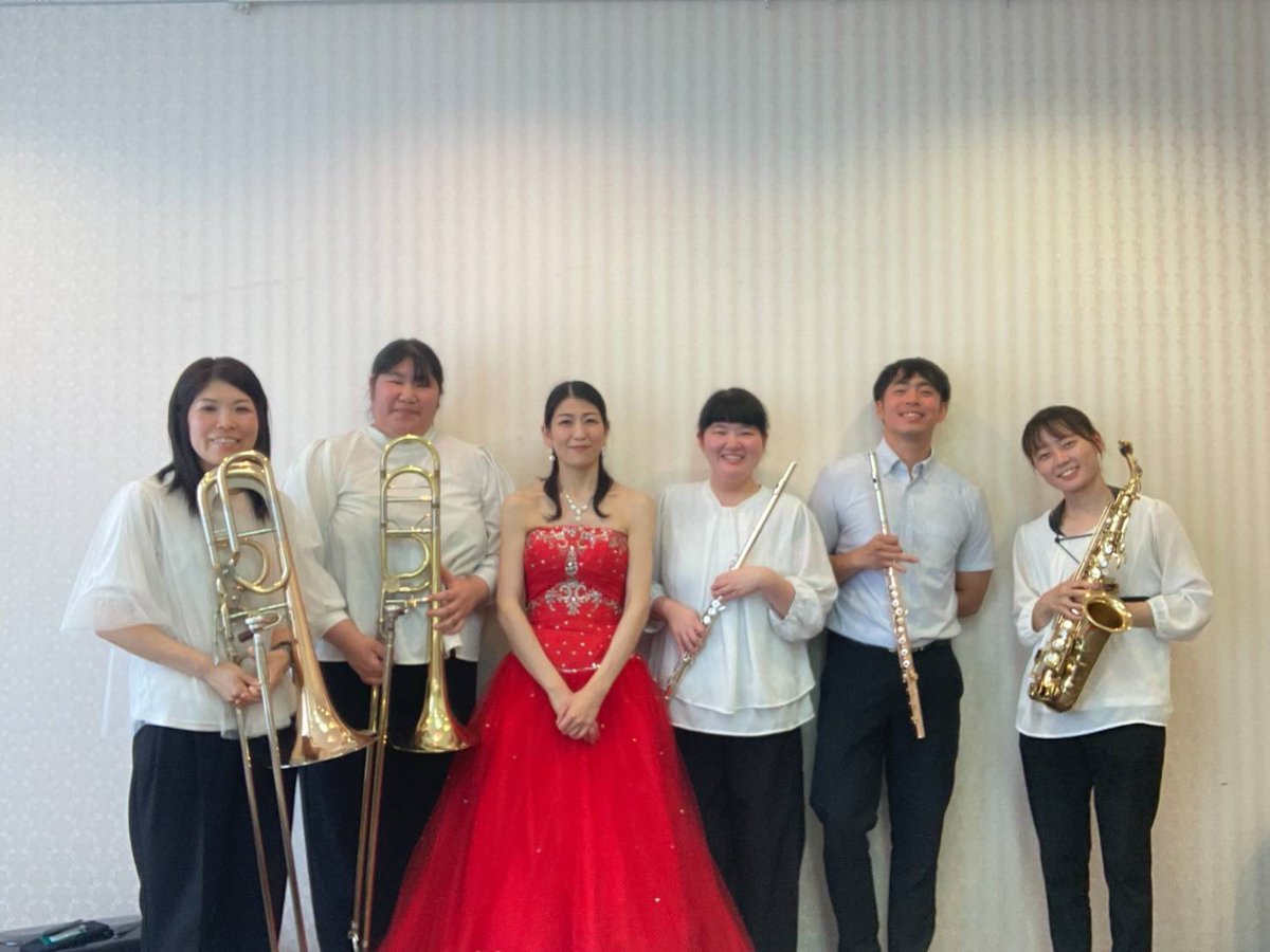 hybrid_wind's tweet photo. ⁡ーーーーーーーーーーーーーーーー
7/6（月）高野山真言宗 寺族婦人会様
中国ブロック研修会 島根県大会
ーーーーーーーーーーーーーーーー

高野山真言宗寺族婦人会様にお招きいただき、中国ブロック研修会にて演奏させていただきました。
今回は、管楽器と歌による6人編成での出演。↓↓↓ https://t.co/gUKSN9X5eh