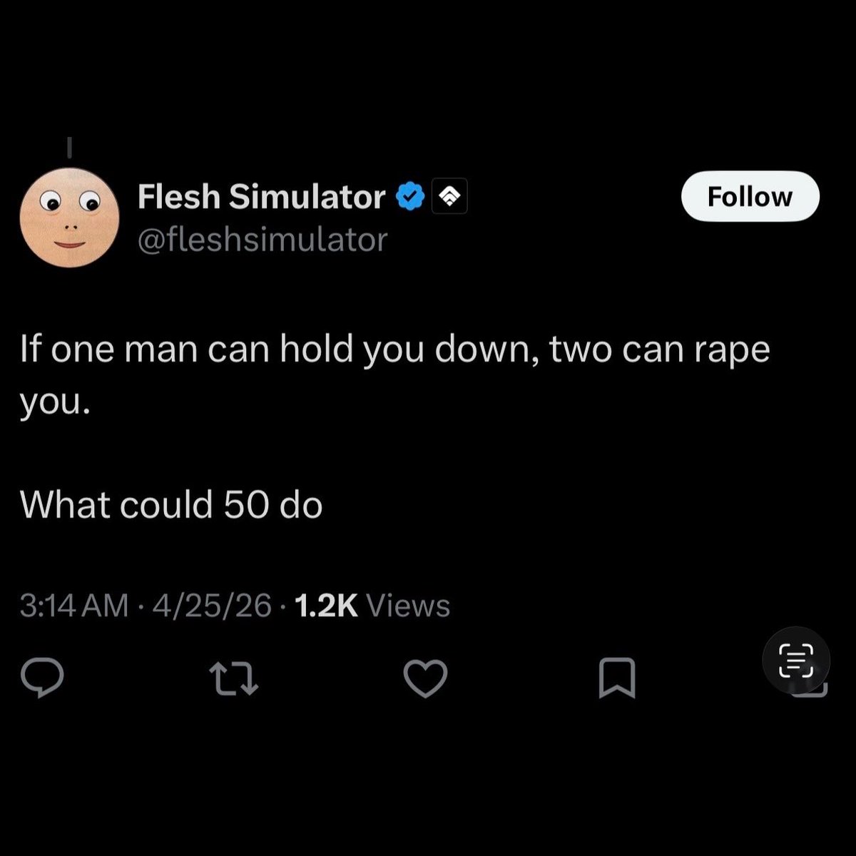 GLADIODROME's tweet photo. @QAsheriff @fleshsimulator This guy from Stevensville, MD has been using his large platform and "doxxing collective" to send violent threats, including threats of rape, to his victims and their families for more than a year now. He also makes these threats personally. Thomas Gauntt AKA @fleshsimulator https://t.co/CdLOCffSfL