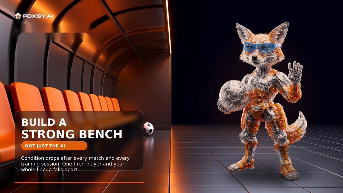 foxsy_ai's tweet photo. Here's a tip for FoxLeague coaches 💡
Don't just build a perfect starting XI with nothing behind it
Condition drops after every match and every training session
One tired player and your whole lineup falls apart

Build a strong bench, not just the XI https://t.co/fzqIq0mNVv