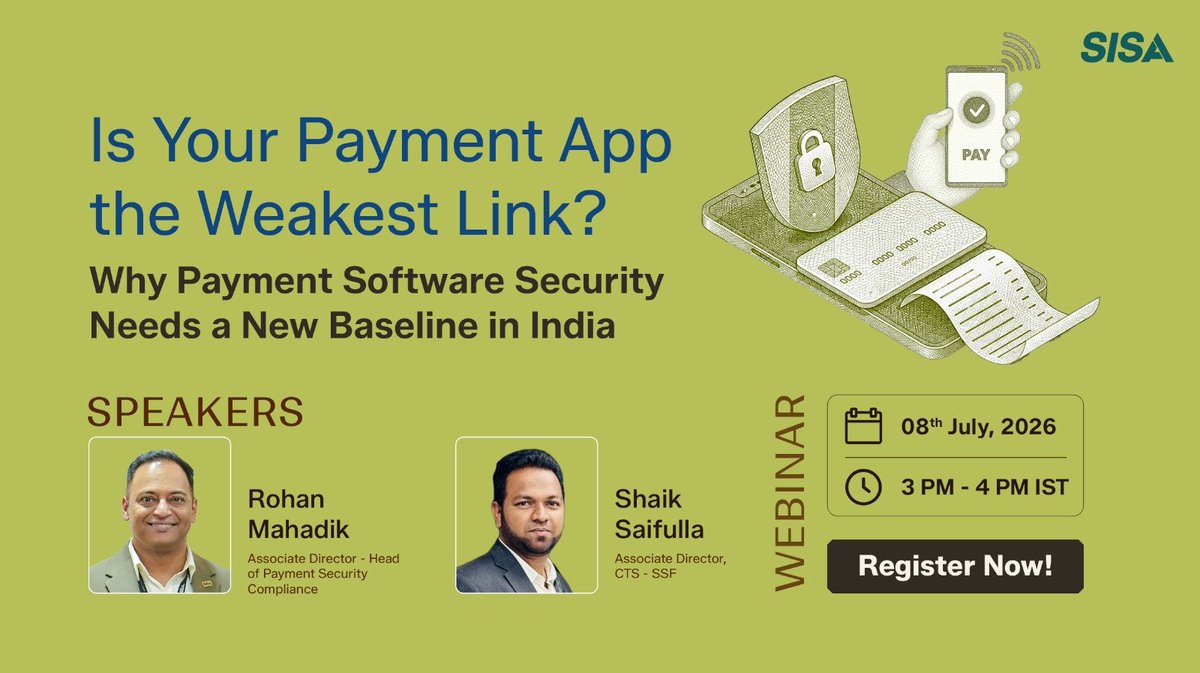 sisainfosec's tweet photo. When #payment apps are optimized for business outcomes, how can teams be sure they're also not introducing #vulnerabilities?

Tomorrow, drawing on 85+ #PCI Secure Software Standard audits, we're unpacking exactly this.

Join us: https://t.co/hkLX8DJE4d https://t.co/g9j1dur2BU