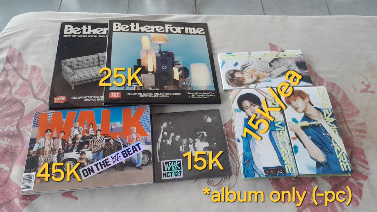 Azumich23's tweet photo. WTS (want to sale) 

☘️ Album Sealed
☘️ Album Only (-pc)
☘️ Piyama Impor 

DM for detail

 📍Dom Semarang, Jateng
💰 Prefer split pay / keep with DP
📦 exc admpack

#wts #album #nct #haechan #haechantaste #piyama https://t.co/85NZfzu0aR