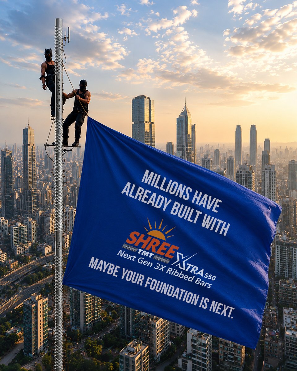 shreetmtpremium's tweet photo. When it comes to what holds your house together, don't settle for less than the best. Join the countless homeowners building their future with Shree TMT.
#ShreeTMT #BuildStrong #DreamHome https://t.co/aTcMwxlM7R