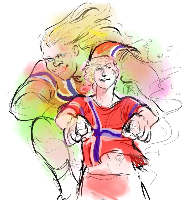 evuetht's tweet photo. norway hetalia but instead of his stand being the troll it is haaland https://t.co/qVwHl6N3tq
