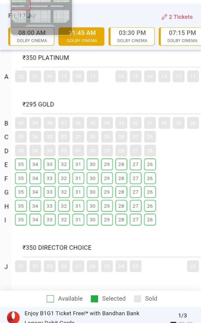 parinitea's tweet photo. E, F, G, H, I, K rows unblocked for #TheOdyssey at ALLU DOLBY CINEMA.

17th July, 11:45 AM https://t.co/PEtNVBfUnC