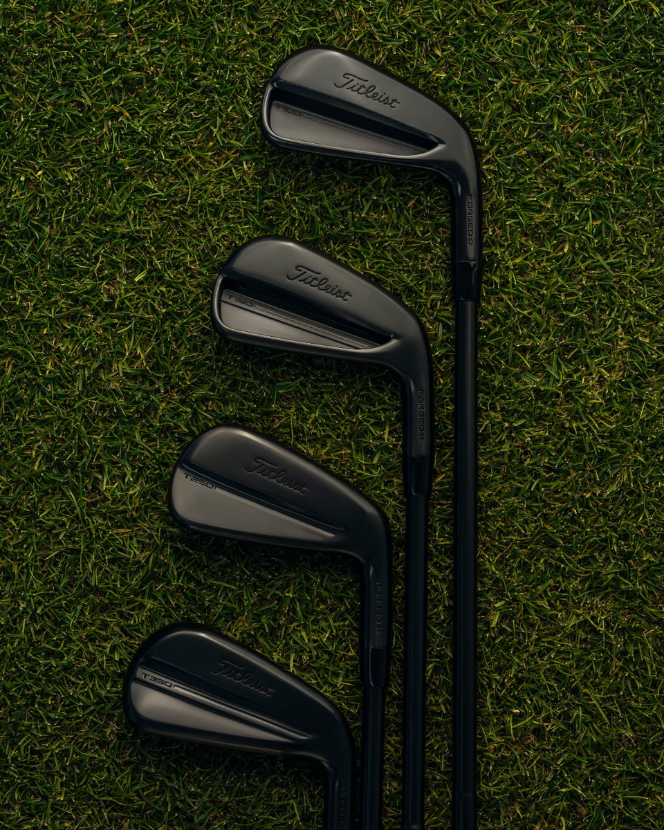 Titleist's tweet photo. #TSeries Black Vapor: Now available for presale.

The new limited edition T-Series Black Vapor irons feature a darker, more durable Titanium carbide vapor finish that creates a seamless look across blended sets. 

In golf shops worldwide July 23: https://t.co/ucdTWLIW1g https://t.co/IDumeCTEj2