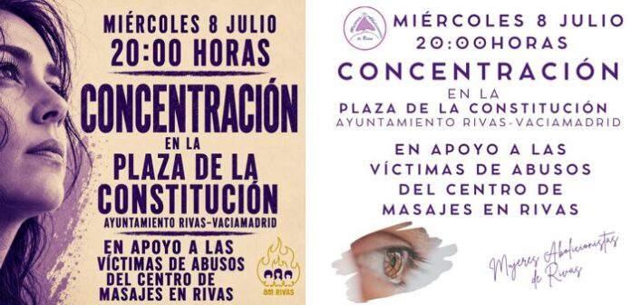 rivasactual's tweet photo. Las organizaciones locales de Asamblea 8M y Mujeres Abolicionistas convocan para mañana una concentración en repulsa por las actividades del masajista detenido en la ciudad @rivasylibres @MujeresRivas https://t.co/ck29o9ru1j https://t.co/EvspFqikob