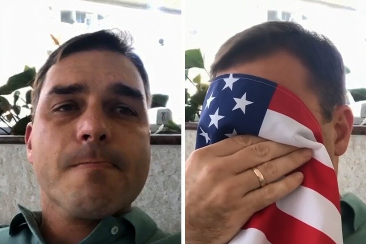 o_jurunense's tweet photo. Flávio Bolsonaro ontem, após a eliminação da seleção dos EUA na Copa: https://t.co/AR5sq3IhVm