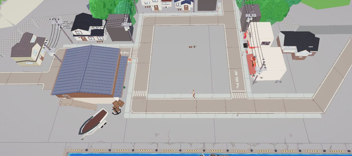 Jamtonyx's tweet photo. My indie game KAIJUxHUNT progress for the week! This week I:
- Harbor layout and texture tweaks
- New animations for our mechanic

#3d #indiegame #gamedev #devdiary #indiegamedev https://t.co/k9UGCQC5Fq