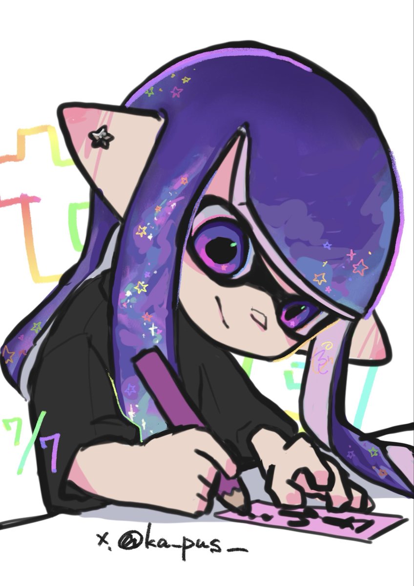 ka_pus_'s tweet photo. 七夕らくがき🎋💫 https://t.co/GXcxnjD2Oo