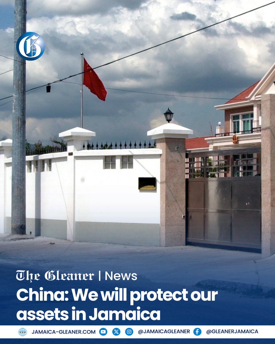 JamaicaGleaner's tweet photo. The Chinese Embassy has broken its silence on a United States-backed security assessment of Jamaica’s major ports.

Read more: https://t.co/hklZJchjrR https://t.co/FIG2a9kVs0