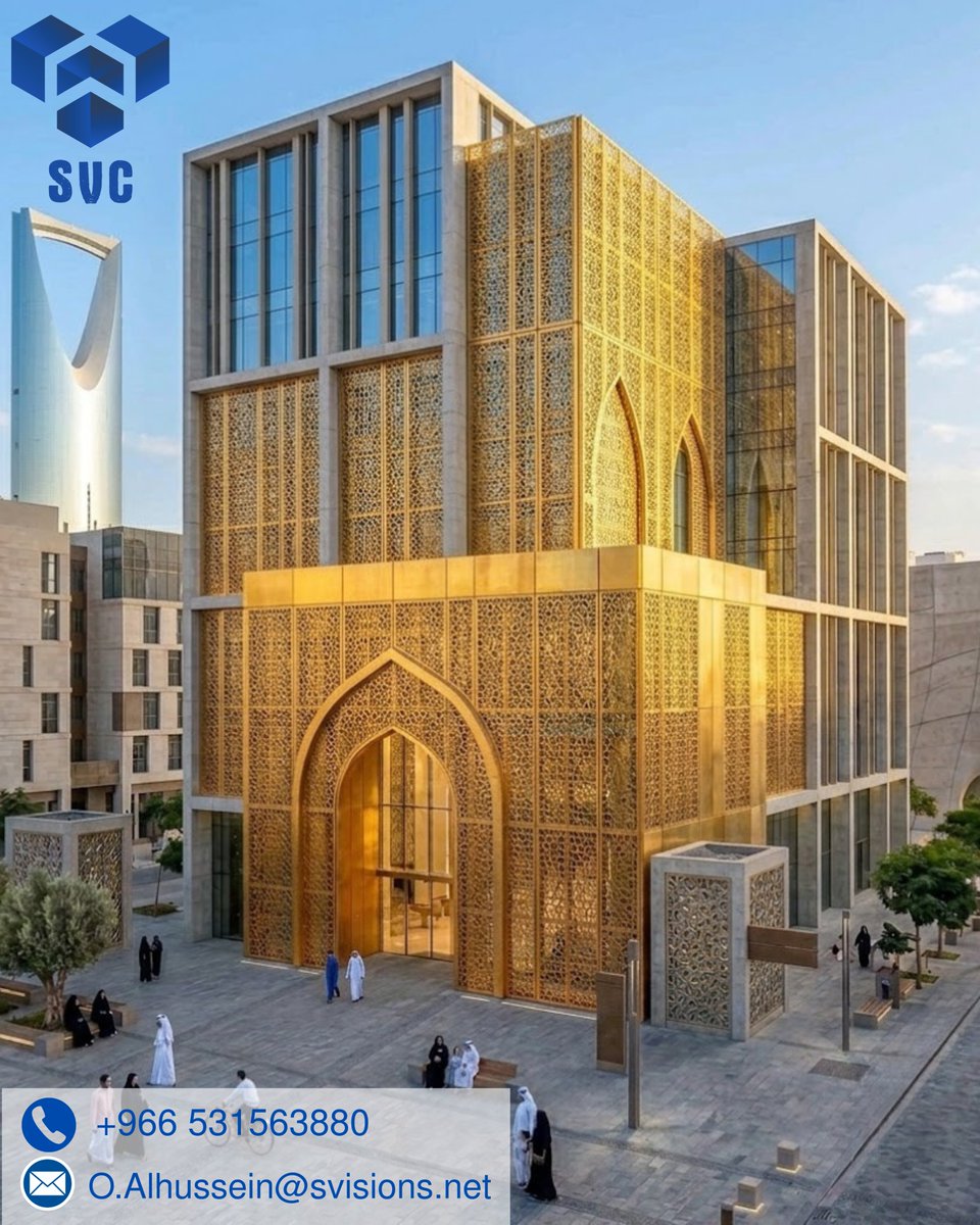 KSASVC's tweet photo. Transforming metal into architectural excellence.
Premium laser-cut façades crafted with precision, durability, and timeless design.
#SmartVision #LaserCut #LaserCutFacade #MetalFacade #ArchitecturalFacade #SteelFabrication #CustomMetalwork #ModernArchitecture #FacadeDesign https://t.co/EVFrsw1GeP