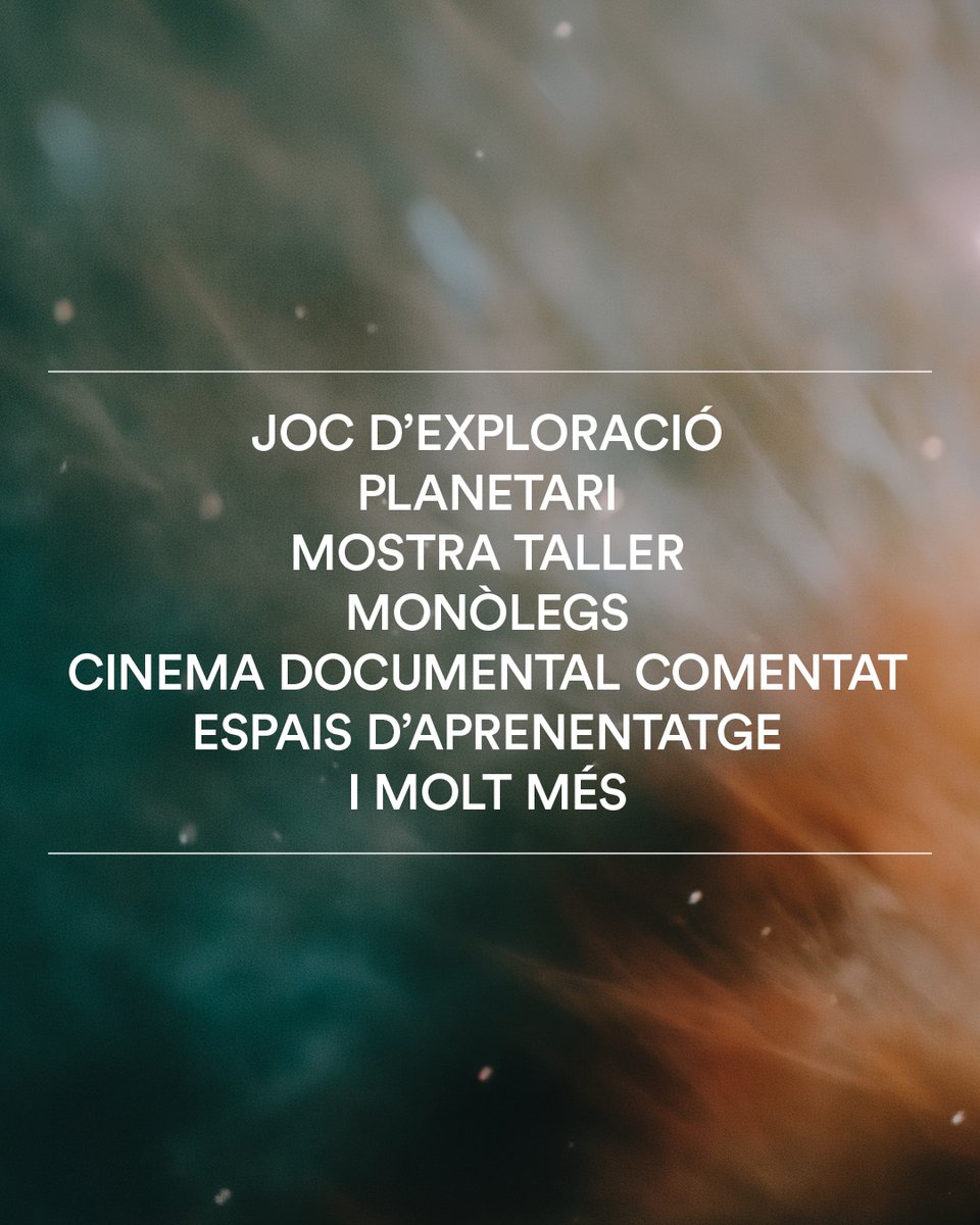 CosmoCaixa_CAT's tweet photo. Aquest estiu, la biodiversitat pren el protagonisme a les #CosmoNits!
📅 T’esperem els dies 16 de juliol i 6 d’agost, en una edició especial de tarda-vespre per viure la ciència d’una manera diferent.

T’hi apuntes? https://t.co/CN6BG7NYve https://t.co/Q8juum8XnH