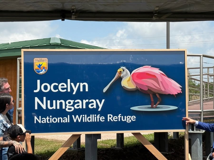 Interior's tweet photo. Just over two years ago, we lost a bright young girl whose love for animals and nature left a lasting mark.

Jocelyn Nungaray believed every creature deserved a safe place to call home. Today, her compassion lives on at the Jocelyn Nungaray National Wildlife Refuge, a home for wildlife and a place for people to enjoy nature.

May her kindness continue to inspire us all to protect the natural world and see the beauty in every living thing.

Photos by USFWS and Alexis Nungaray