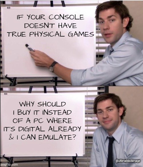 ultimablackmage's tweet photo. @PlayStationEU Don't kill physical media for games, films &amp; TV shows! https://t.co/5oiLlIbpSE