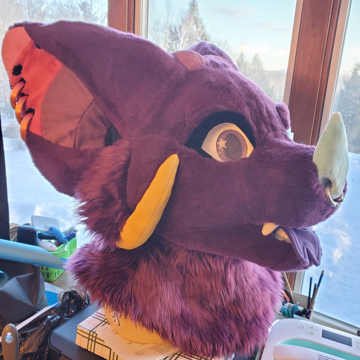 BatsyWatsySuits's tweet photo. @HeadsAndTailsAZ @ImBlyze All my head bases are hand carved out of foam. Each head is unique and I can offer a custom base for your suit. Making sure it's exactly what you want https://t.co/tgn8EAG2ay