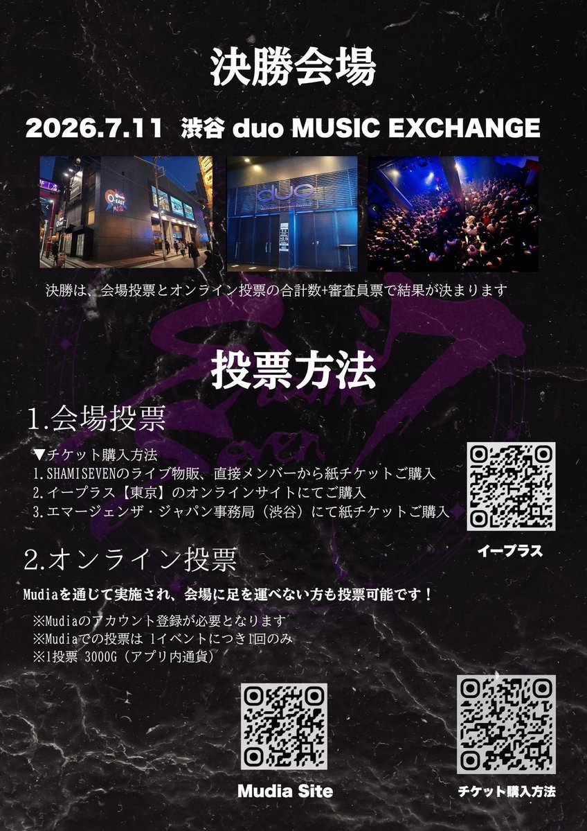 Nobu_Drummer's tweet photo. SHAMI SEVENのエマージェンザ用リハを今日集まれるメンバーだけでやってきました(・ω・)ノ

今まで以上に熱いパフォーマンスを狙って出来る様になったから、あとは本番に全力で挑むだけ！！！

7/11エマージェンザ決勝絶対勝つ🤙
投票よろしくお願いします🙇

#エマージェンザ https://t.co/eHc2fuIfwa