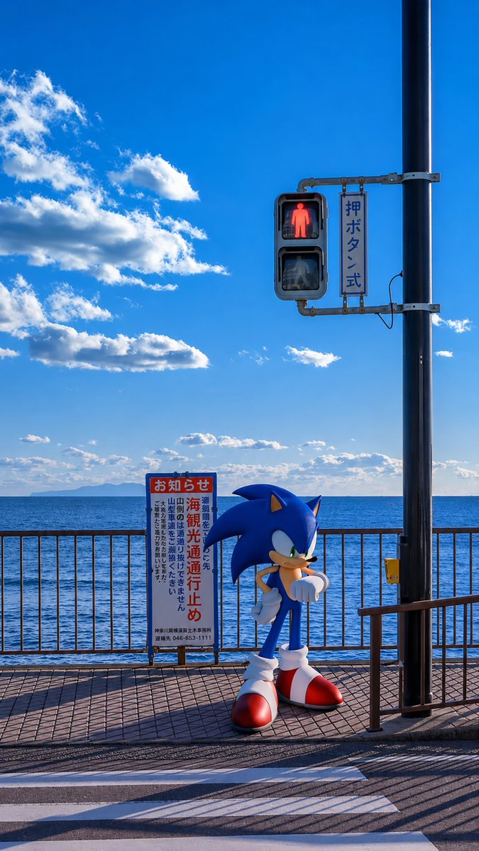Eryth_Studio's tweet photo. Sonic the Hedgehog in Japan 🇯🇵 https://t.co/Y2UNwhKdya