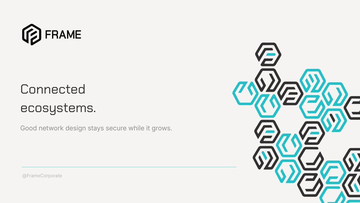 FrameCorporate's tweet photo. Good network design isn’t just about performance.

It’s about building systems that remain secure as they grow.

That’s the philosophy behind Frame’s architecture.

#blockchain #Web3 https://t.co/gh77xwzjnU