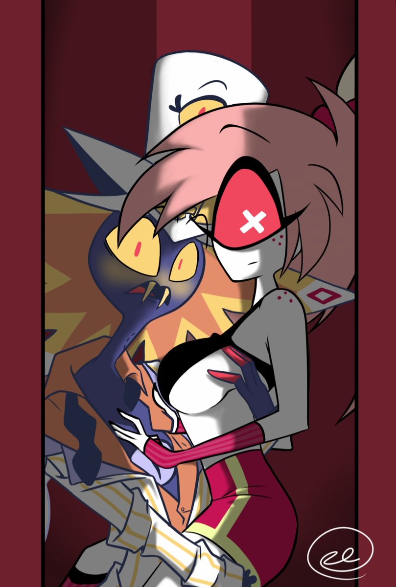 Daefromhell's tweet photo. "Get a room!"
#cherrisnake #HazbinHotel https://t.co/reg3jz6KQY