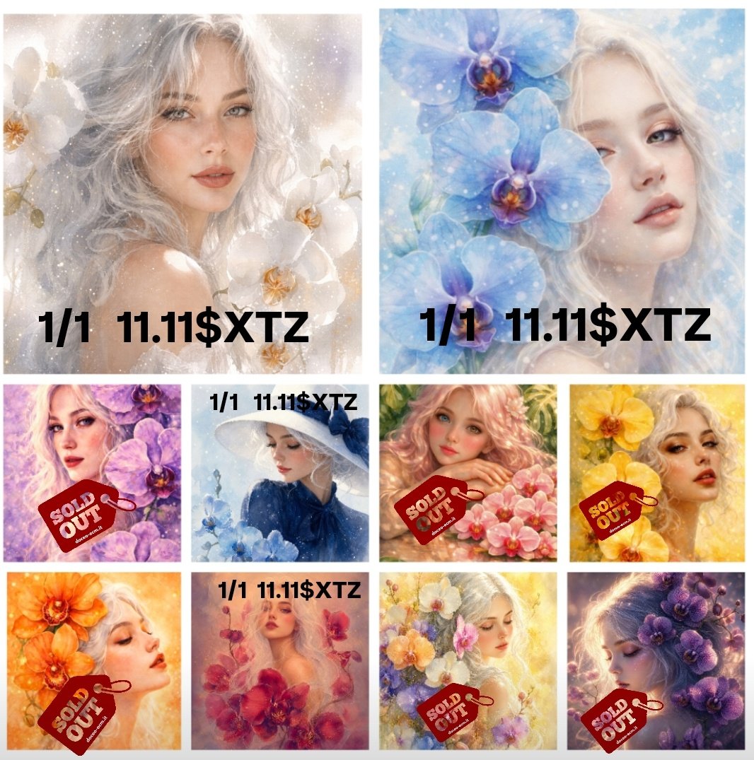 Sorennft13140's tweet photo. Happy #TezosTuesday
"" Orchid & women โ๏ธ""
Women are like orchid flowersโ
their beauty doesnโt shout;
it glows quietly.
They bloom in silence,
yet their presence changes the world.
4๏ธโฃ ARTWORKS available on #objktcom
1/1 ๐ฉต๐๐๐คโค๏ธ 11.11 $XTZ
GRAB YOURS ๐ซด๐ป๐๐๐ป https://t.co/aXgRMvMaH0